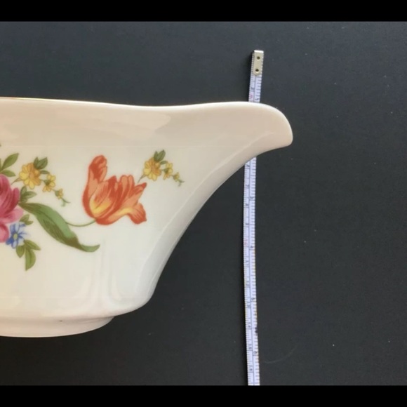 JL MENAU Germany Gravy Boat Vintage Ivory Floral - Picture 8 of 8